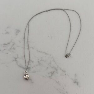 Sterling silver heart necklace